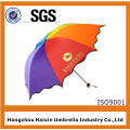 3 plis impression logo petit parapluie avec sac en couleurs arc-en-ciel